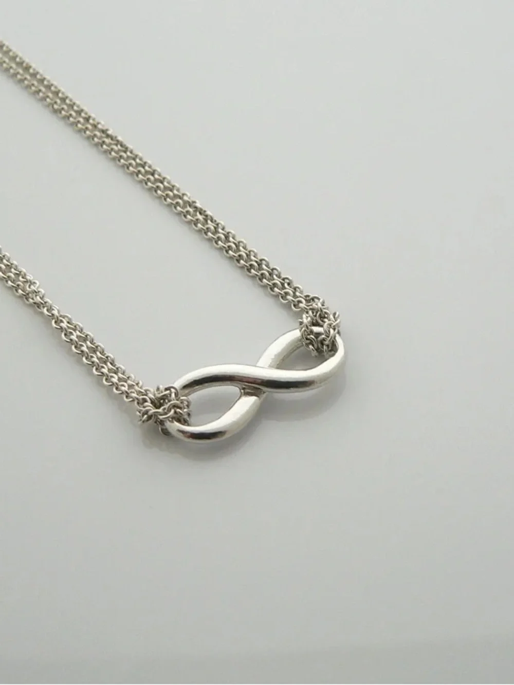 Tiffany & Co. Silver Infinity Figure 8 Necklace - 925 Silver